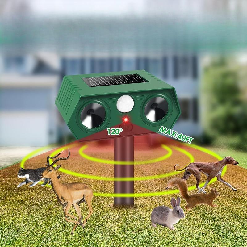 1Pc Solar Mouse Repellent, Ultrasonic High-power Bird Repellent, Orchard Farm Flash Outdoor Garden Snake Repellent