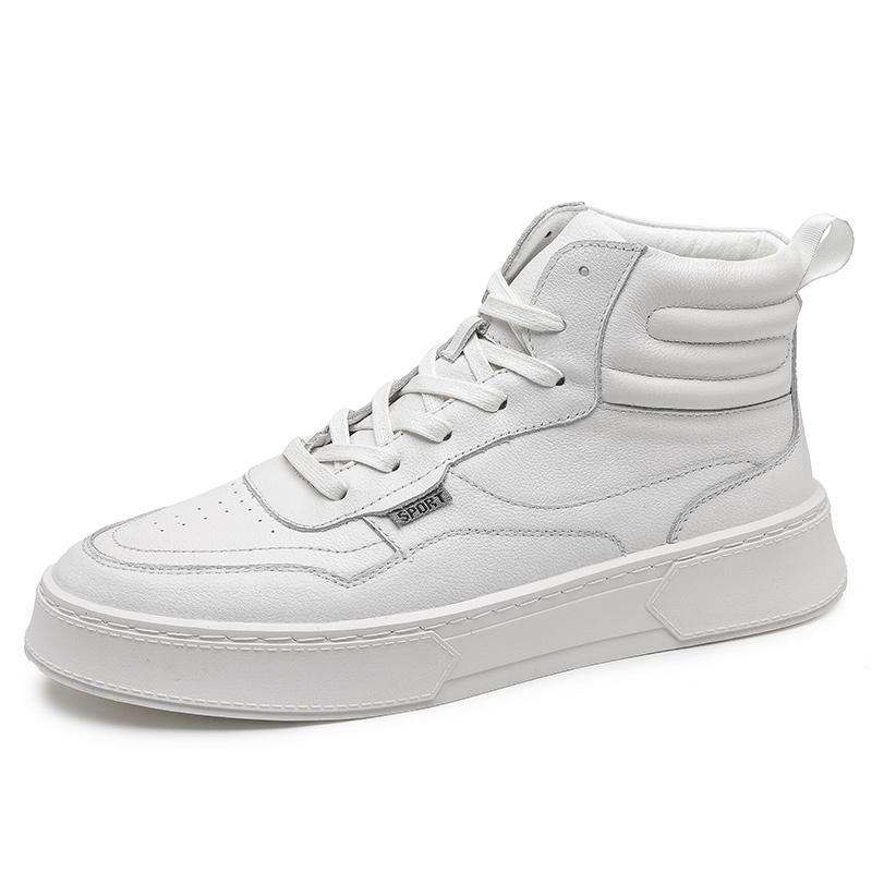 

Мужские ботинки из натуральной кожи, повседневная обувь, мужские роскошные ботильоны, высококачественная обувь на шнуровке, на платформе, мужская обувь белого цвета, кроссовки 38