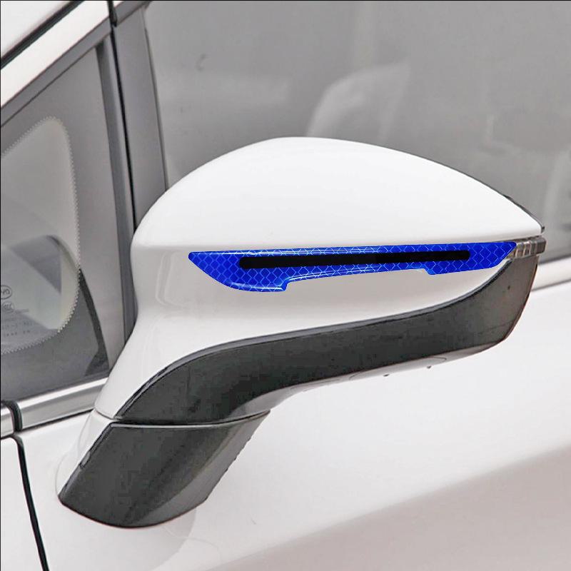 Car Side Anti-Collision Stripe - Protects Door Handle, Rearview Mirror, and Prevents Scratches. Reflective Warning Sticker for Bump Prevention.