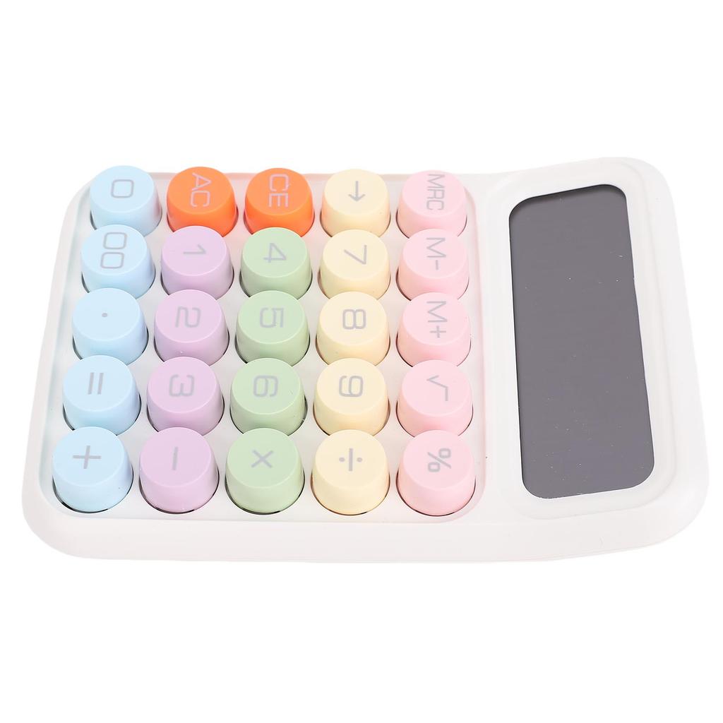 Mechanical Calculator 12 Digit Large LCD Display Big Buttons Electronic for School Business Home Colored