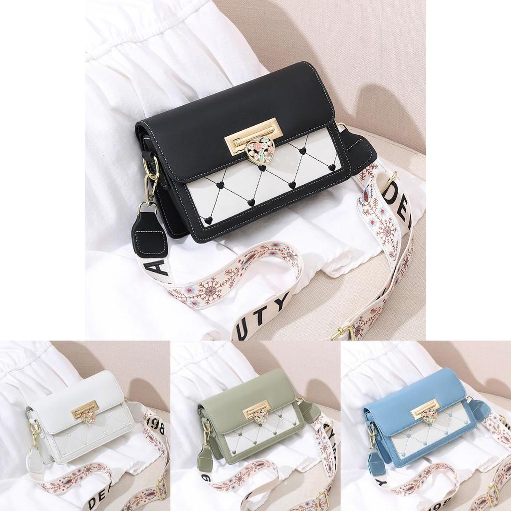 Stylish Women's Small Square Bag Trendy Korean Design Fresh Autumn Shoulder Crossbody Bag In White Green Blue Black Pink Red And Black Color Options