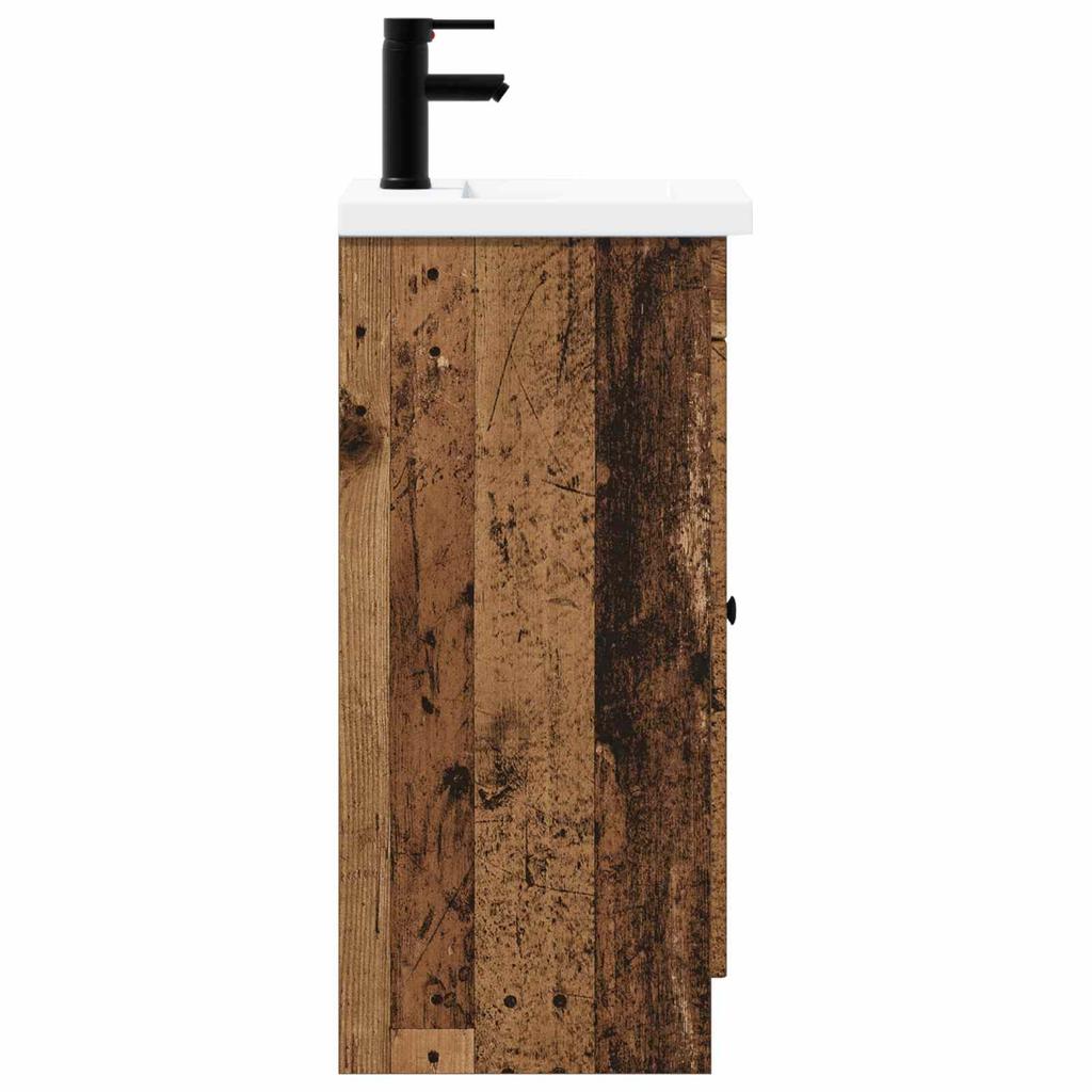 Bathroom Cabinet with Washbasin Rustic Wood Finish 42 x 40 x 84.5 cm