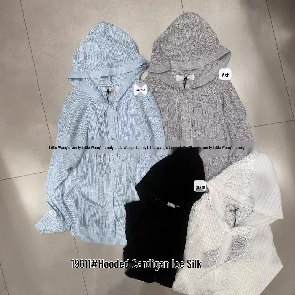 

Xiao Wang s Summer Korean Loose Plus Size Hooded Sunscreen Cardigan One Size