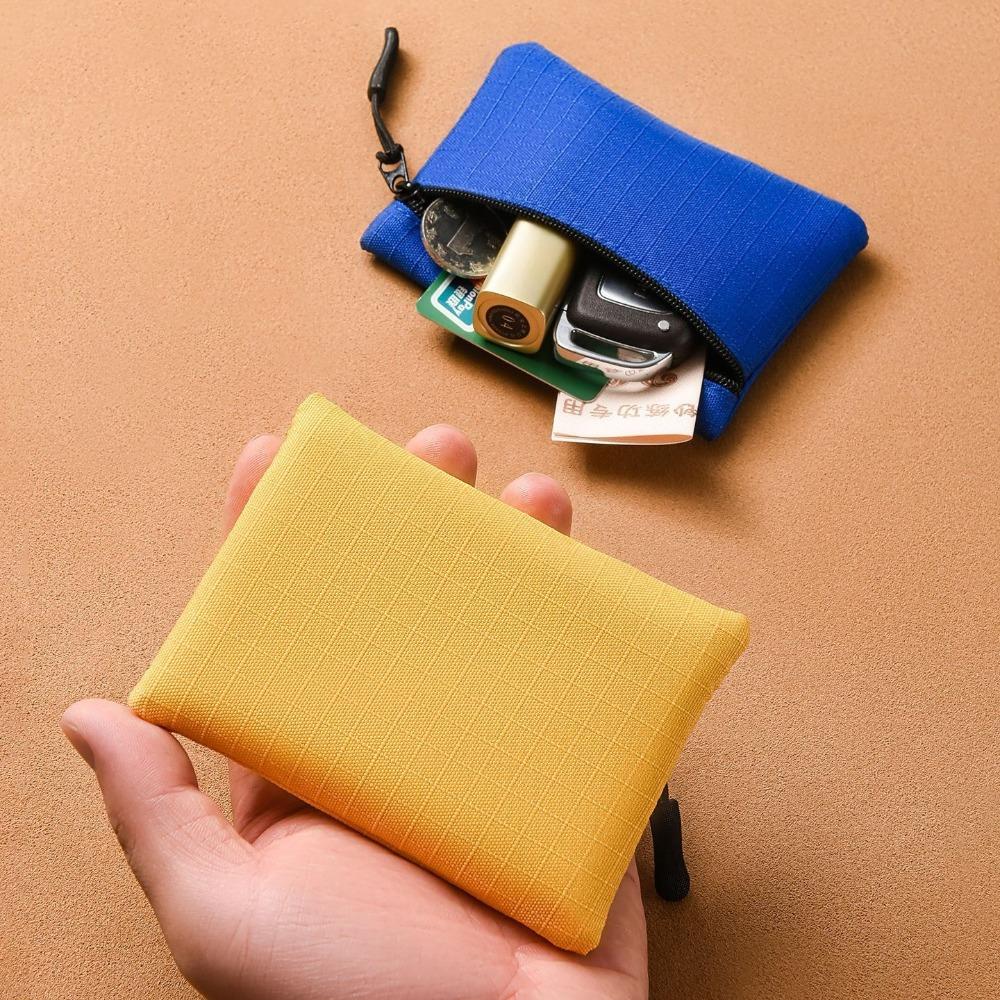 Mini porte-monnaie en toile à fermeture éclair simple, pochette de rangement pour enfants, poche pour argent, couleur unie, porte-monnaie, porte-clés, pour femmes et hommes, mignon, mini porte-monnaie