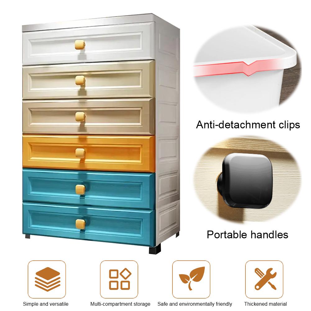 Multi Layer Drawer Type Storage Cabinet Thickened Clothing Storage Box Plastic Storage Cabinet Children's Storage Box Folding St