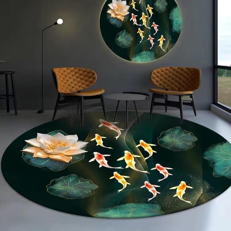 

Круглий килим Домашній підвісний кошик Крісло-гойдалка Брудовідштовхувальний килимок Вітальня Протиковзкий килим diameter 160 cm round