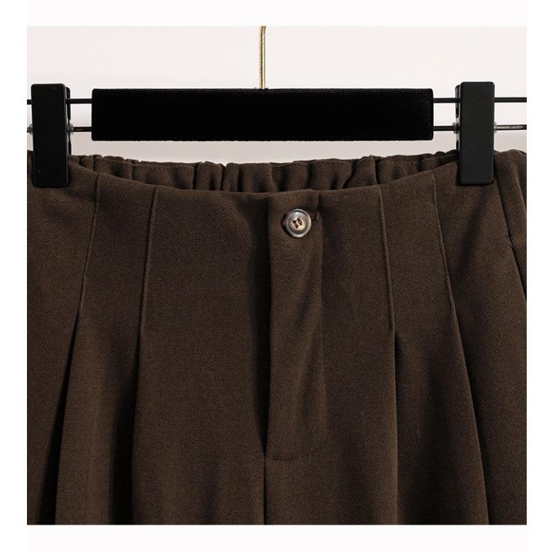 DIMANAF 2025 Autumn Winter Women Plus Size Pants New Fashion Lady Long Pants Oversized Loose Bottoms Thick