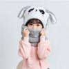 M size Kids Girls Boys Cartoon Hat Scarf Thicken Plush Cap Children Winter Fleece Hat Neck Warmer