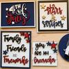 8 Pcs Patriotic Tiered Tray Decor Bundle Wood Signs Independence Day Signs American Star Decor Veterans Day Red White Blue Decorations For Inde