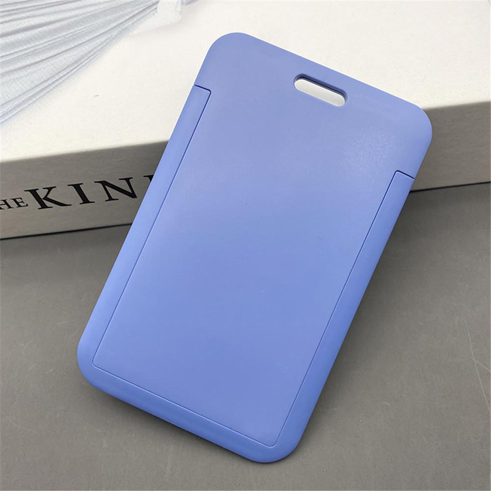 12 Color Plastic Card Cover Sleeve Bag ID Badge Case Bank Credit Card Badge Holder Wallet Pouch School Student Office Supplies