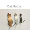 304 Stainless Steel Cat Hook Creative Cartoon Stainless Steel Hooks Adhesive Hooks  Bedroom Use