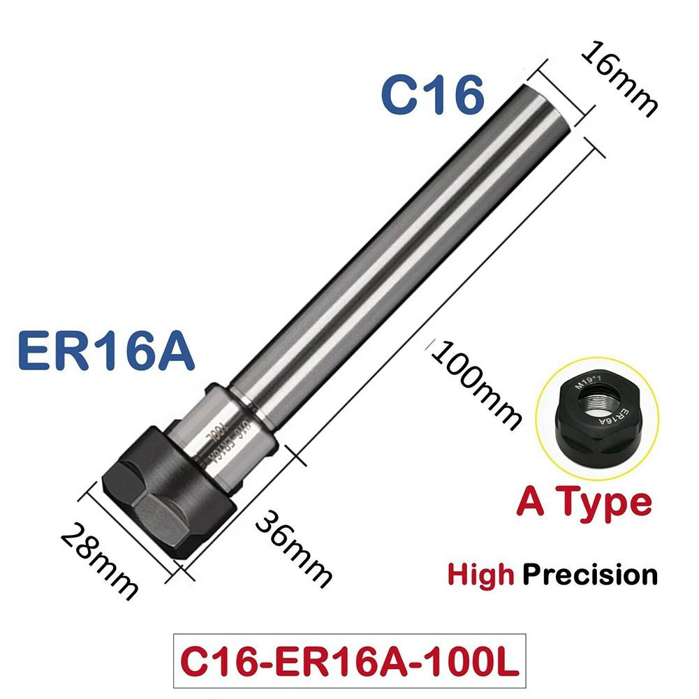 ER8A ER20A Straight Shank Extension Mini Collet Chuck for Precision Machining