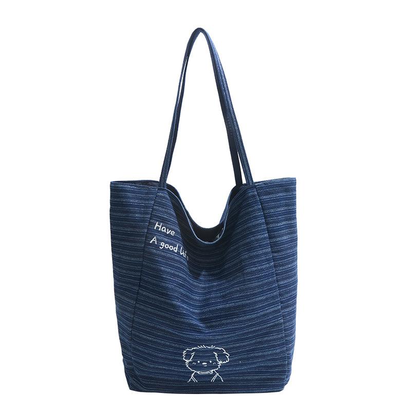 New Casual Denim Lightweight Tote Bag for Students To Commute In Class Versatile Large-capacity Messenger Bag for Women