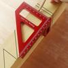 Precision Aluminum Alloy Miter Triangle Ruler 45°/90° Woodworking Square Protractor 3D Multifunctional Measuring Toolsolss