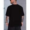 Fast Food, Trendy Casual Oversized Slogan Print Men'S T-Shirt, Plus Size Cool and Fashionable