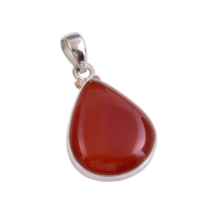 Natural Red Onyx Gemstone Handmade 925 Solid Silver Jewelry Pendant 1.50'' Z0Z60