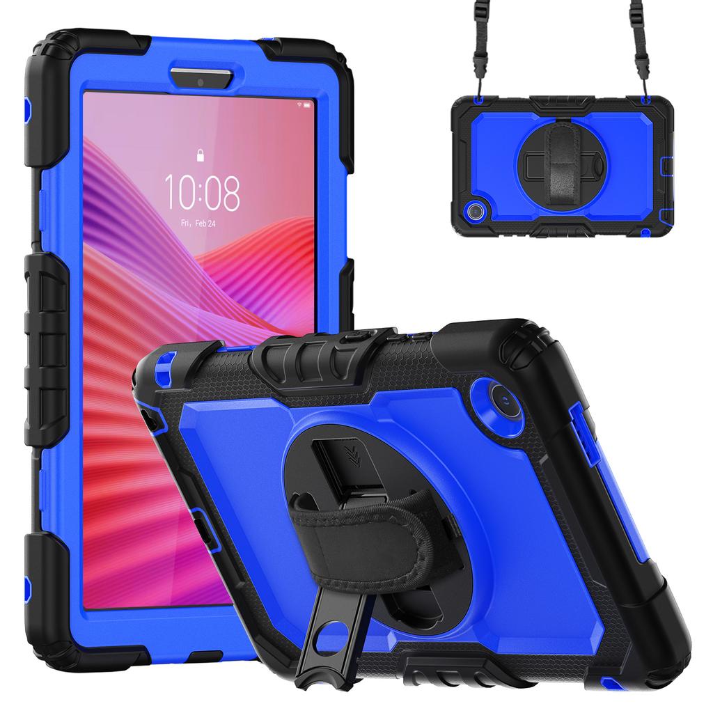 Heavy Duty Case for Lenovo Tab One (K9) 2025 8.7 Inch TB305FU 3-Layers Hybrid Stand Cover with Screen Protector Shoulder Strap
