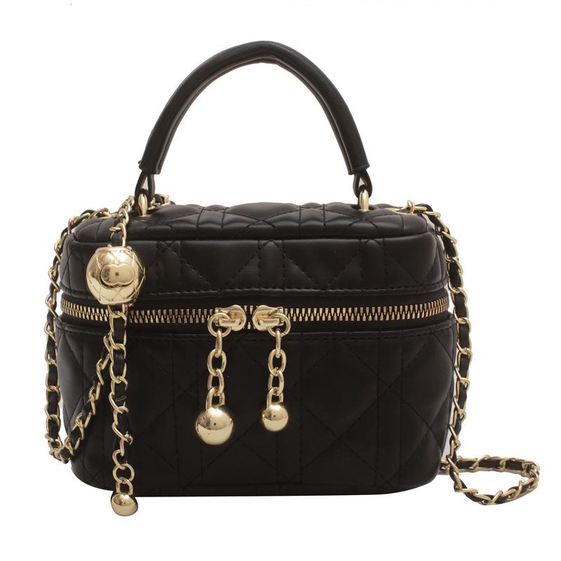 

Ручная маленькая сумка Женская новая однотонная сумка-мессенджер Универсальная маленькая квадратная сумка Small чёрный