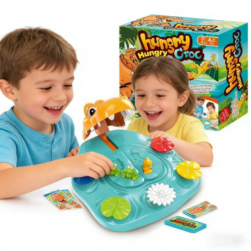 Hungry Croc Chomp Interactive Family Game With Plastic Materials For Kids Cognitive And Motor Skills Development