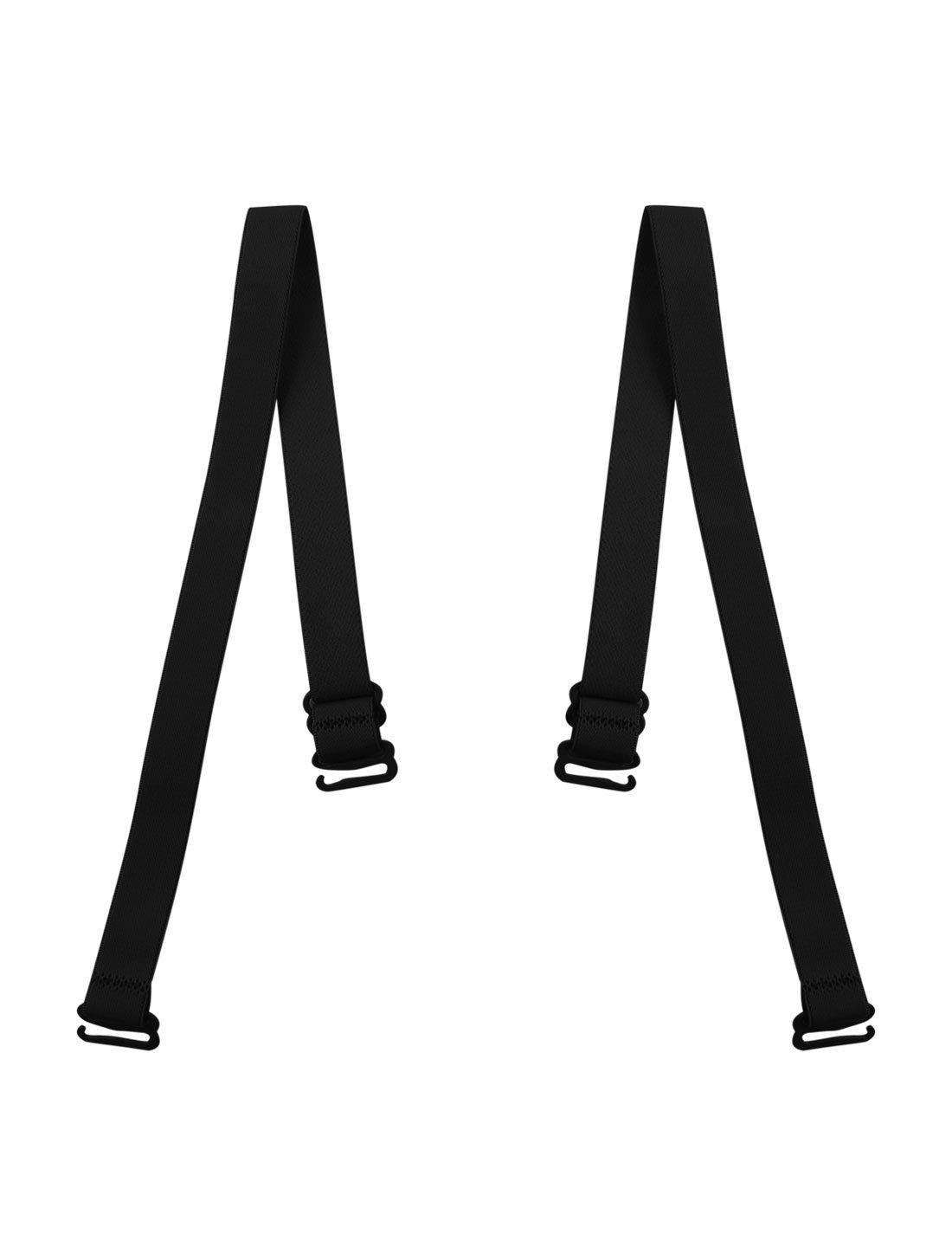 

uxcell Регулируемые эластичные бретели для бюстгальтера с леопардовым принтом для полных женщин, черные, 1,5 см чёрный