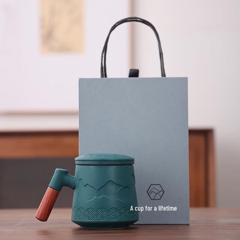 SX Ceramic Filter Mug with Wooden Handle