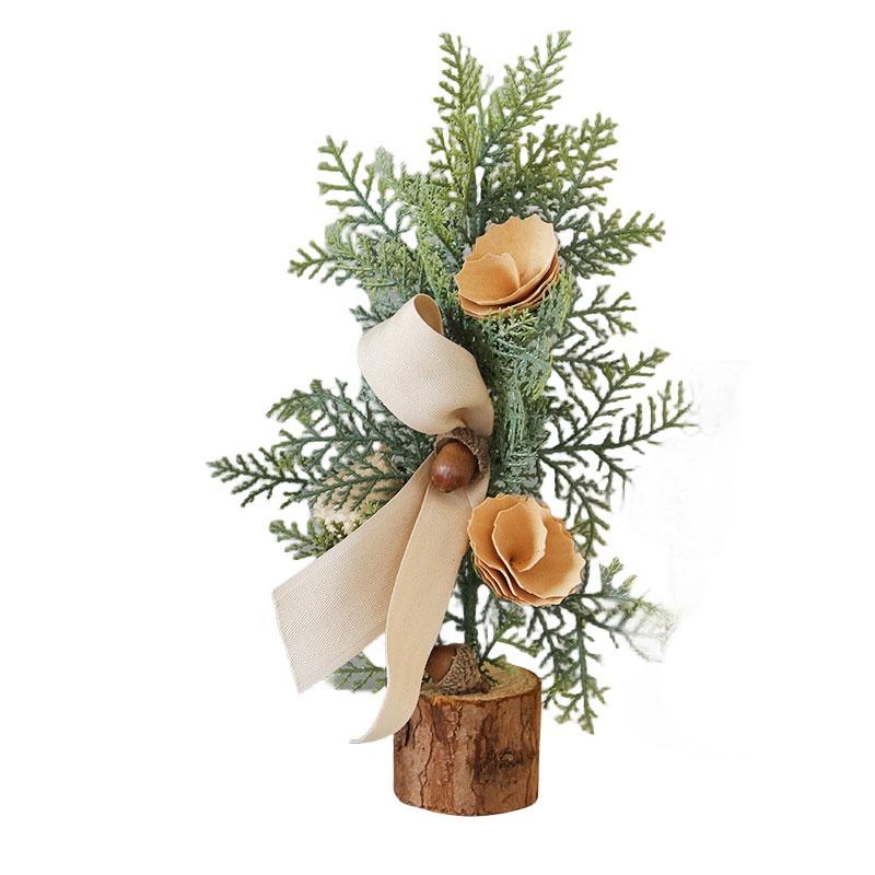 25cm Christmas Decoration Mini Christmas Tree Ornament For Desktop Window Display