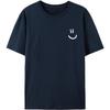 Men's Smile Face Graphic T-Shirt, Minimalist Hip Hop Street Style