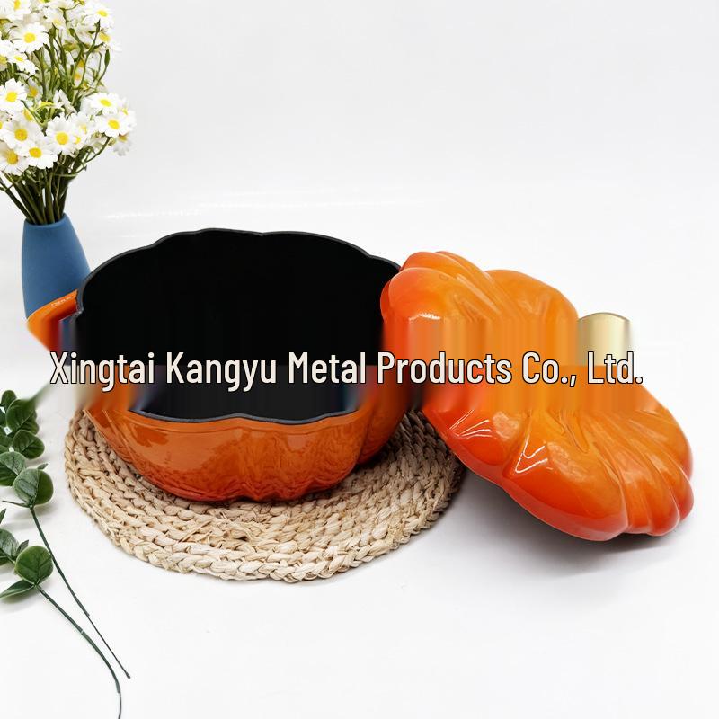 Large Capacity Multifunctional Cast Iron Enamel Stew Pot with Double Ears