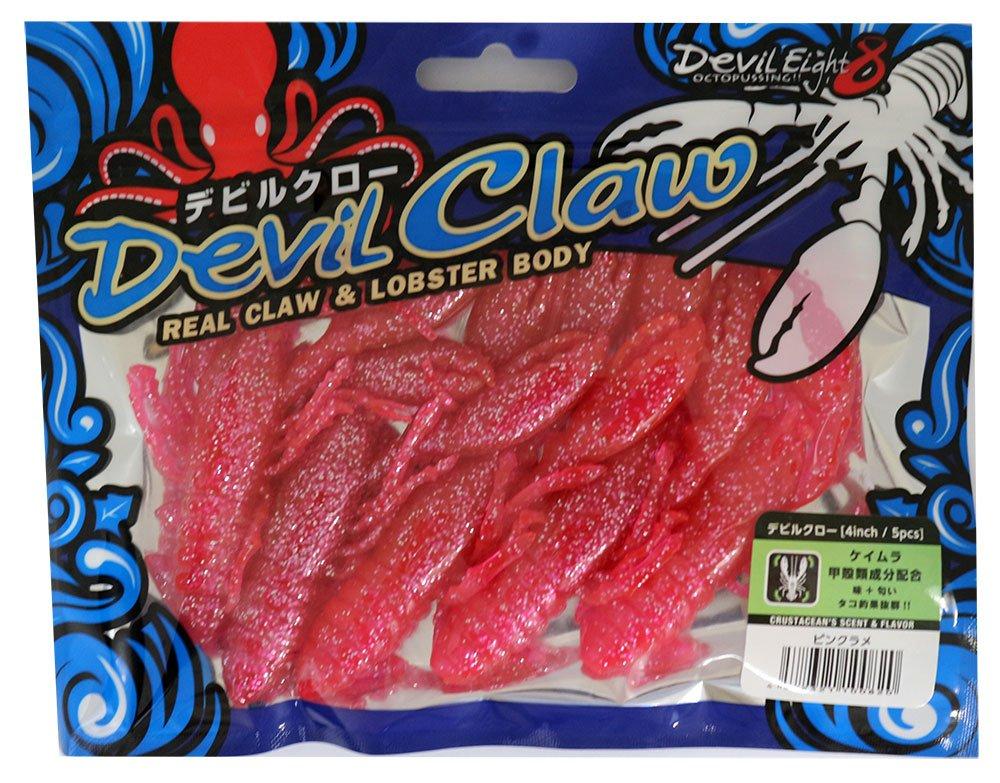 One Knock Worm Devil Claw Pink Glitter Lure 4-inch розовый