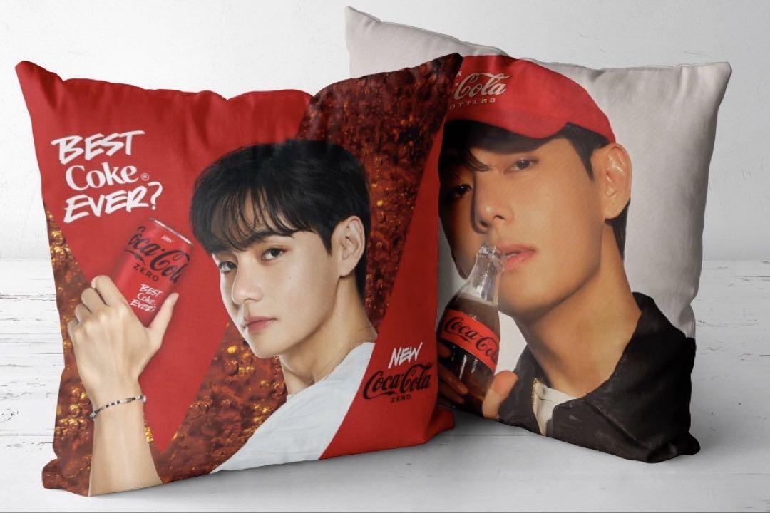

[USED] BTS Cushion Cover Coca-Cola Taehyung V Tae