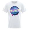 Moonlight Memorial On Mount Fuji Male T-Shirts Hip Hop Cotton Shirt Brand O-Neck Short Sleeve Breathable Oversize Tops 80387