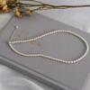 3 4Mm Mini Natural Freshwater Pearl Necklaces Nuptial Wedding Occasion For Women  Sterling Tone JewelryTrendy Necklaces