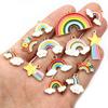 10pcs Cute Enamel Rainbow Charms Pendant Alloy Metal DIY Jewelry Making Accessories Findings for Necklace Earrings Bracelets