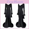 Vestido Morticia Addams Roupa Sexy Gótica Cosplay Da Família Addams