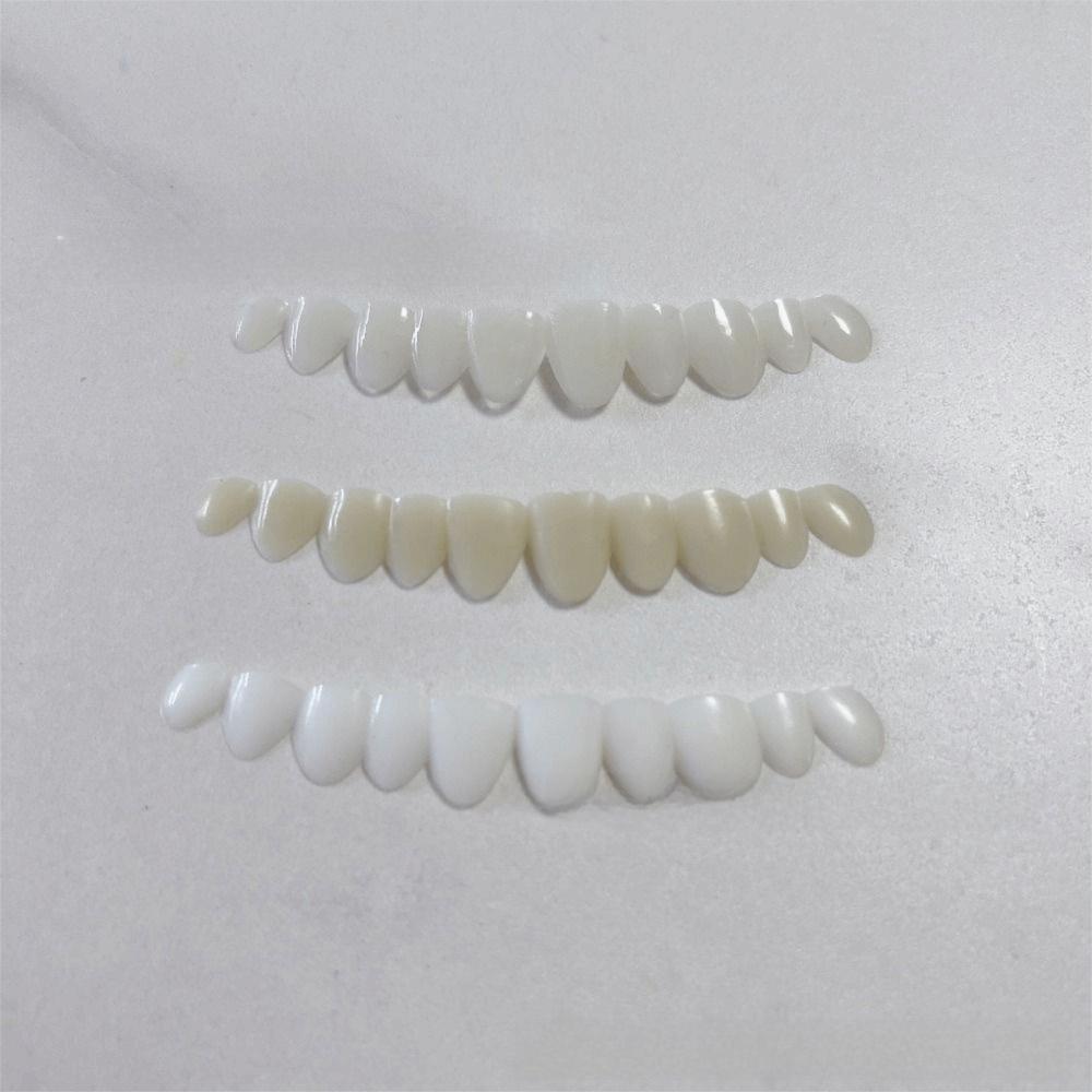 6Pcs Natural Shade Denture Temporary Filling Kit Upper Veneer Cosmetic Tooth  Home
