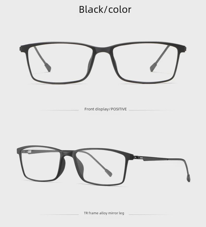 Ochelari BESIFEN E0207 Ultra-Ușori TR90 cu Ramă Completă pentru Bărbați - Ochelari Confortabili pentru Miopie pentru Fețe Mari