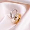 Titanstahlring - Kühl-stilvoller sternförmiger Ring für Damen, Ein kleiner High-End-Luxus-Paarring mit Diamanteinlage.