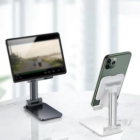Adjustable Foldable Phone Stand Portable Desktop Holder for Tablets Smartphones Non-Slip Scratch-Proof Phone Mount for Video Calls Streaming Travel