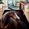 Elegant Horse Portrait Rug for Elegant Living Spaces,Realistic Equine Art Carpet, Classic Home Decor Items Skid resistant carpet