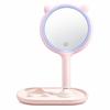 Rechargeable LED Makeup Mirror Touch Control Cosmetic Mirror Lighted Vanity Mirror  Desktop