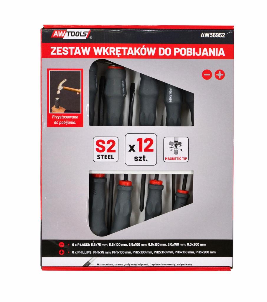 Awtools Zestaw Wkrętaków Do Pobijania 12Szt.