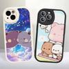 Cute Bubu Dudu PU Leather Phone Case For IPhone 16 15 14 13 12 11 Pro Max Plus Back Fundas