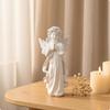 White Angel Figurine Tabletop Sculpture Small Decor Spiritual for Table