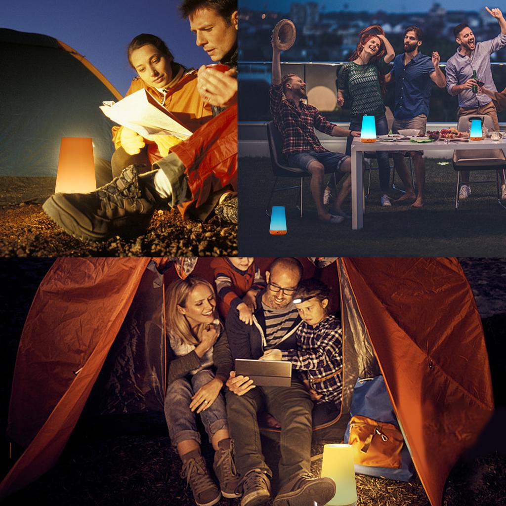 Lampka nocna ściemnialna, dotykowa, regulowana jasność, 12 kolorów, 1246 godzin, 3 tryby światła