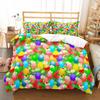Cartoon Rabbit Duvet Cover Set Twin Queen Colorful Eggs Bedding Set Microfiber Floral Comforter Cover For Girls Boys Easter Gift