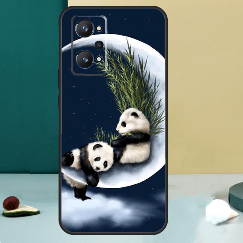 Cartoon Cute Panda Bear For Realme 13 12 10 11 14 Pro Plus GT 6 5 6T GT7 Pro C55 C53 C51 C21Y C25S C75 C67 C61 Case