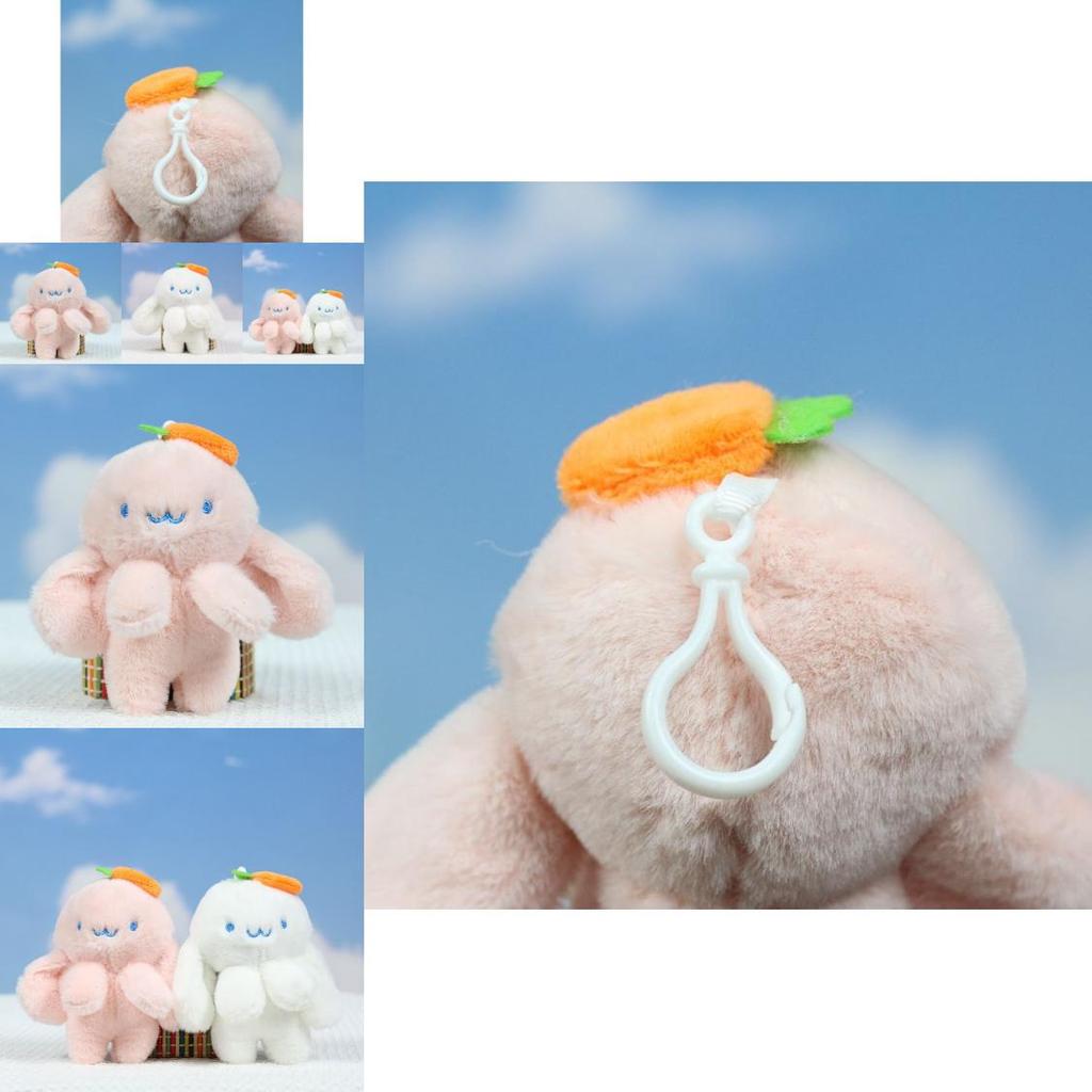 Adorable Ins Style Carrot Bunny Plush Toy Keychain Doll For Bags And Accessories