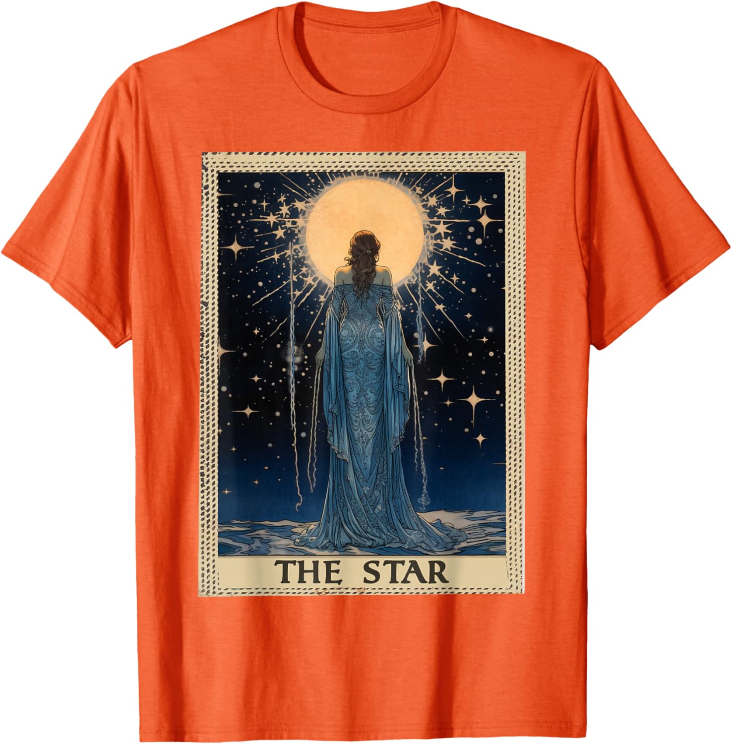 

Чоловіча футболка з коротким рукавом, графічний дизайн, стиль вінтаж, астрологія, небесний принт, карта Таро Зірка 4XL