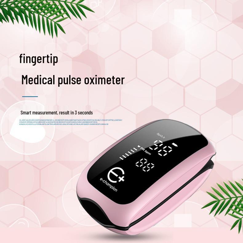 Rechargeable Fingertip Pulse Oximeter: Heart Rate & Blood Oxygen Monitor for Home Use