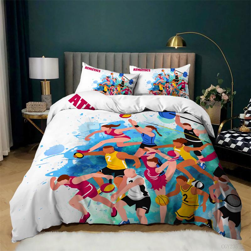 Poszewka na kołdrę gimnastyczną Ładna dziewczyna baletnica tancerka zestaw pościeli z mikrofibry motyw sportowy poszewka na kołdrę Twin King dla miłośnika gimnastyki